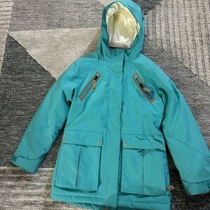 Spyder Teal Hooded Raincoat for Kids
